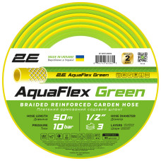 2E Шланг садовий AquaFlex Green 1/2" 50м 3 шари 10бар -5+50°C (2E-GHE12GN50)