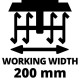 Einhell Культиватор акум GE-CR 18/20 Li E - Solo, 18В, PXC, шир. 20 см, глиб. 200 мм (3431210)