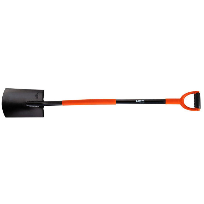 Neo Tools Лопата штикова пряма, руків'я металеве D-подібне, 125см, 2.12кг (95-007)