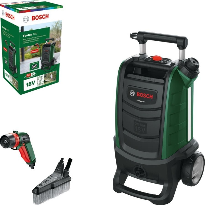 Мінімийка акумуляторна Bosch Fontus 18V 18В20бар 386л/год 7.5кг без АКБ і ЗП (06008B6102)