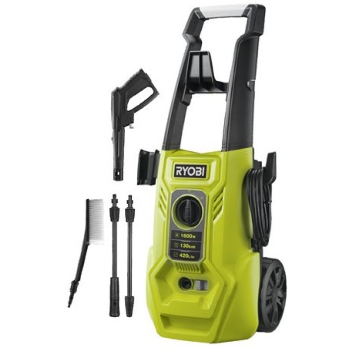 Ryobi Мінімийка високого тиску RY130PWA 1600Вт 130бар 420л/год шланг 5м 8.33кг (5133005421)
