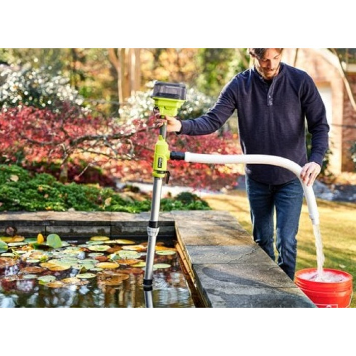 Насос для води акумуляторний Ryobi ONE+ RY18STPA-0 18В 3360л/год перекачування 7м телескопічний 0.7-1.2м таймер відключення 2.5кг без АКБ та ЗП (5133005716)