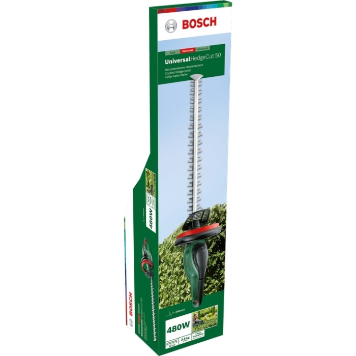 Кущоріз Bosch UniversalHedgeCut 50 480Вт 50см крок різу 26мм 3.67 кг (06008C0501)