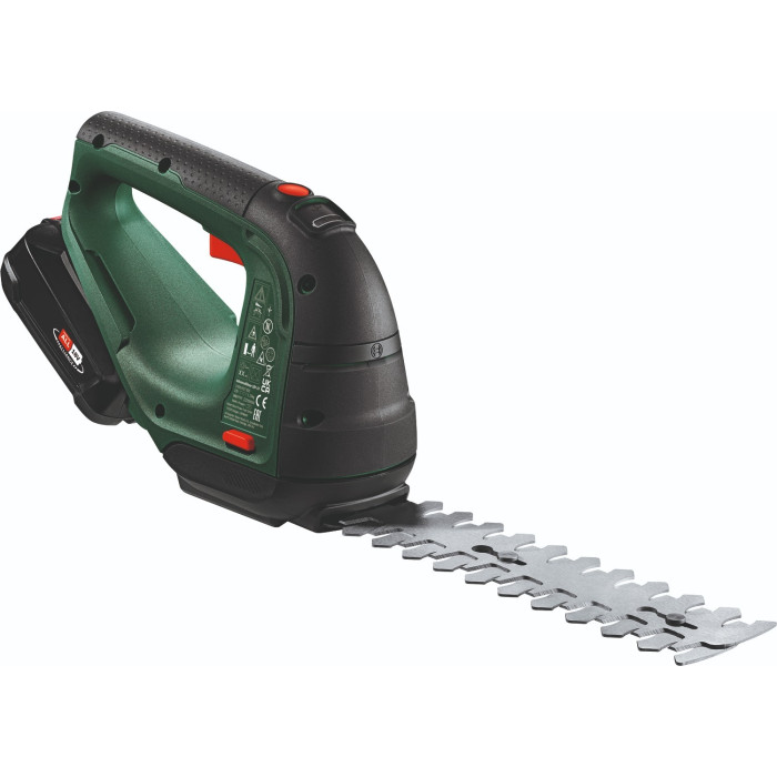 Ножиці для трави акумуляторні Bosch AdvancedShear 18V-10+ насадка кущоріз 10/20см крок різу 8мм 1xPBA 2.0Ah 2.45кг (0600857000)
