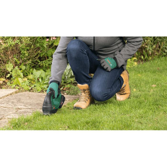 Ножиці для трави акумуляторні Bosch AdvancedShear 18V-10+ насадка кущоріз 10/20см крок різу 8мм 1xPBA 2.0Ah 2.45кг (0600857000)
