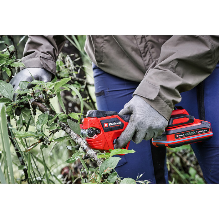 Секатор акумуляторний Einhell GP-LS 18/28 Li BL - Solo, PXC, 18В, безщітковий, товщ. 28/14 мм, сталь SK5, 0.82 кг (без АКБ і ЗП) (3408320)