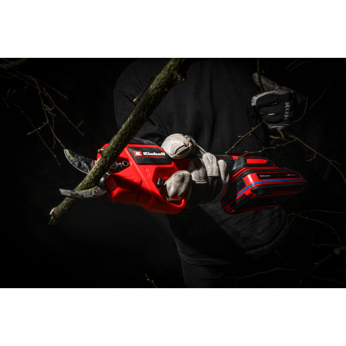 Секатор акумуляторний Einhell GP-LS 18/28 Li BL - Solo, PXC, 18В, безщітковий, товщ. 28/14 мм, сталь SK5, 0.82 кг (без АКБ і ЗП) (3408320)