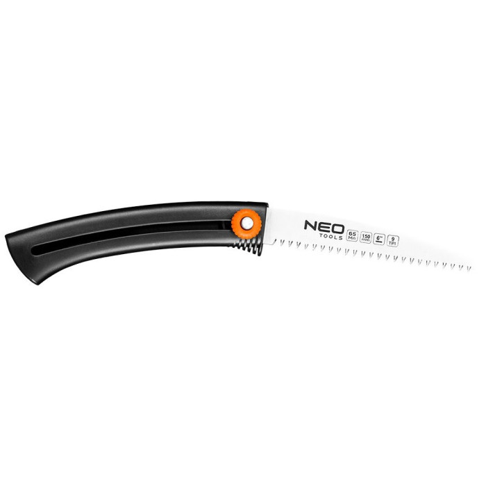 Neo Tools Пила садова, 15см, висувне полотно, 3D зуби, сталь 65Mn, кріплення для пояса, 0.09кг (42-100)