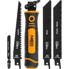 Пила садова Neo Tools тримач, 15см, 24 TPI, 18 TPI, 6 TPI, двокомпонентне руків'я, 0.182кг (44-650)