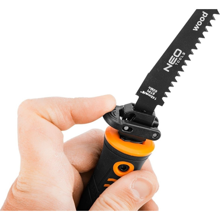 Пила садова Neo Tools тримач, 15см, 24 TPI, 18 TPI, 6 TPI, двокомпонентне руків'я, 0.182кг (44-650)