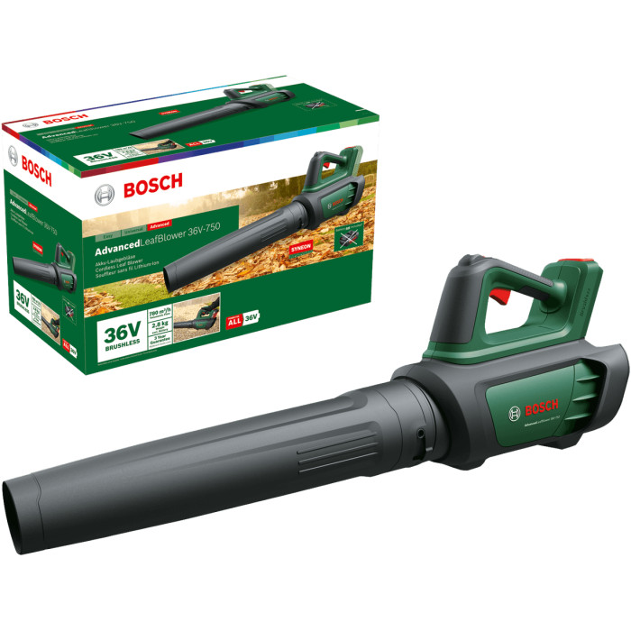 Повітродув садовий акумуляторний Bosch AdvancedLeafBlower 36V-750 200км/год 2.8кг без АКБ і ЗП (06008C6001)