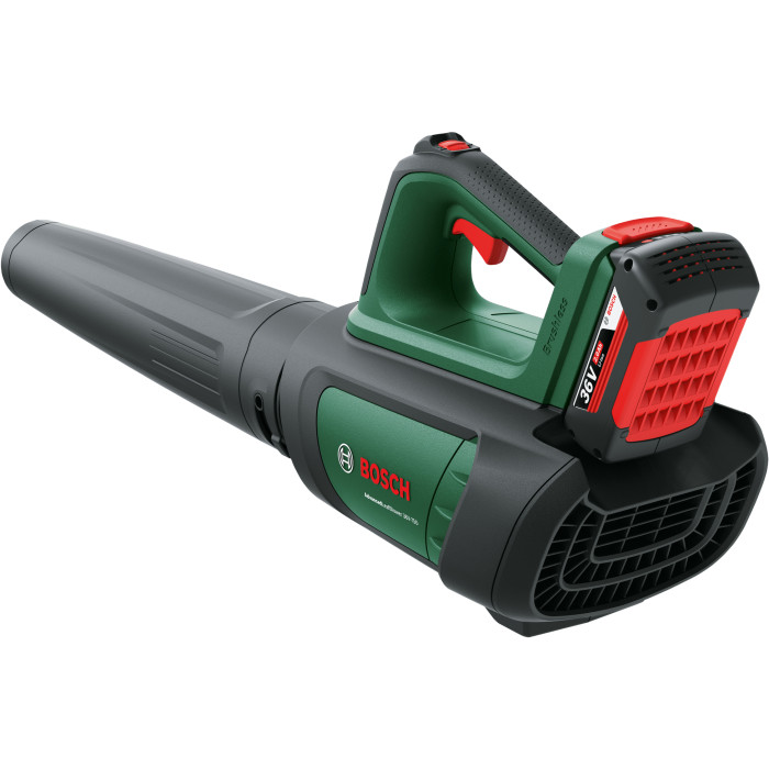 Повітродув садовий акумуляторний Bosch AdvancedLeafBlower 36В-750 АКБ 1х2А·год ЗП 200км/год 3.5кг (06008C6000)