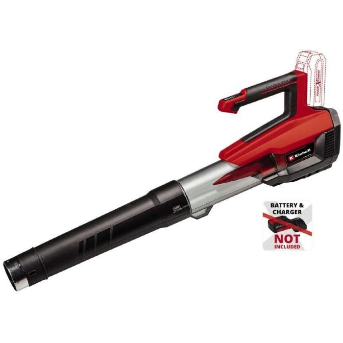 Einhell Повітродув акумуляторний GP-LB 18/200 Li GK - Solo, 18В, 200км/г, 630м3/г, набір подовжувальний, 2.2кг, без АКБ і ЗП (3433550)