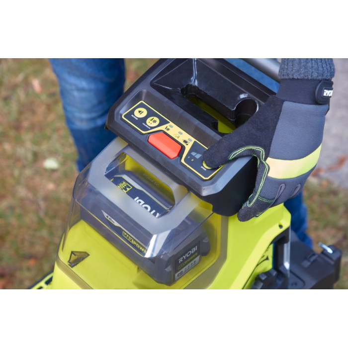 Ryobi Подрібнювач садовий акумуляторний Max Power RY36SHX40-0 36В 40мм 55л 18кг (без АКБ та ЗУ) фреза низькошумний (5133005451)