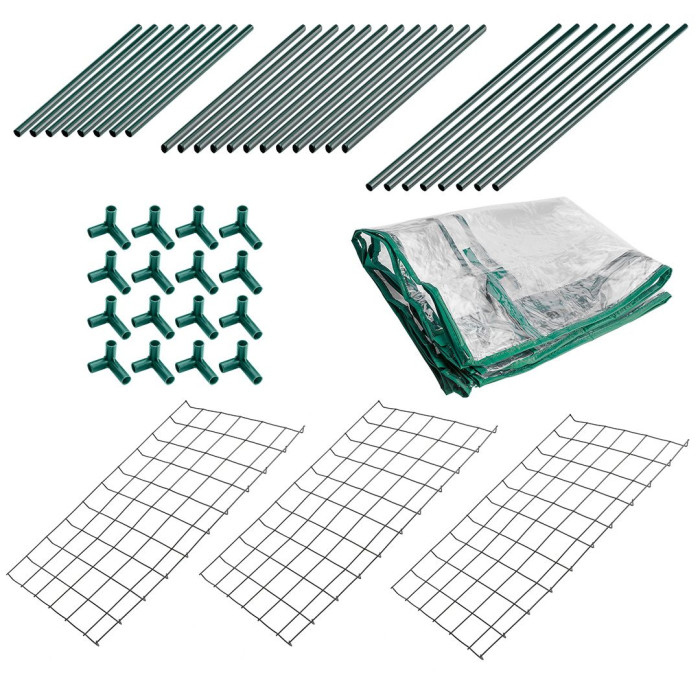 Neo Tools Парник складаний 80х46х24, 3 полиці, ПВХ плівка, прозорий (15-910)