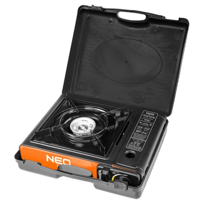 Neo Tools Плитка газова портативна, 2.1кВт, п’єзорозпал, 150г/год, кейс (20-050)