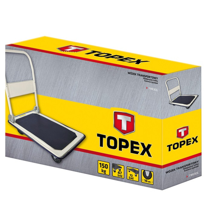 Topex Візок вантажний платформний, платформа 72x47см, до 150кг (79R301)