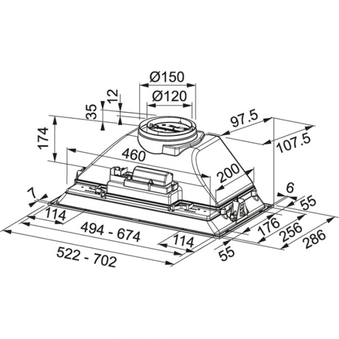 Franke Витяжка вбудована Inca Smart FBI 705 GR (3050599533)