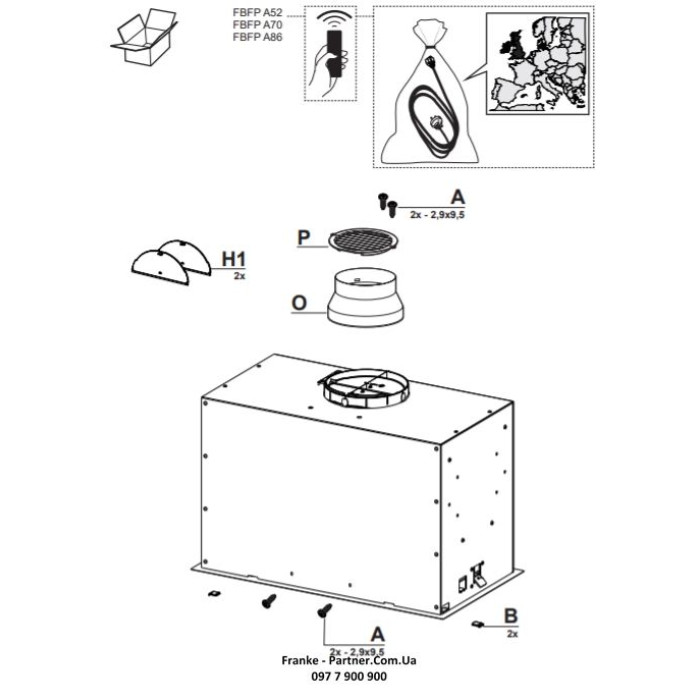 Franke Витяжка вбудовувана Box Flush EVO нерж (3050665361)