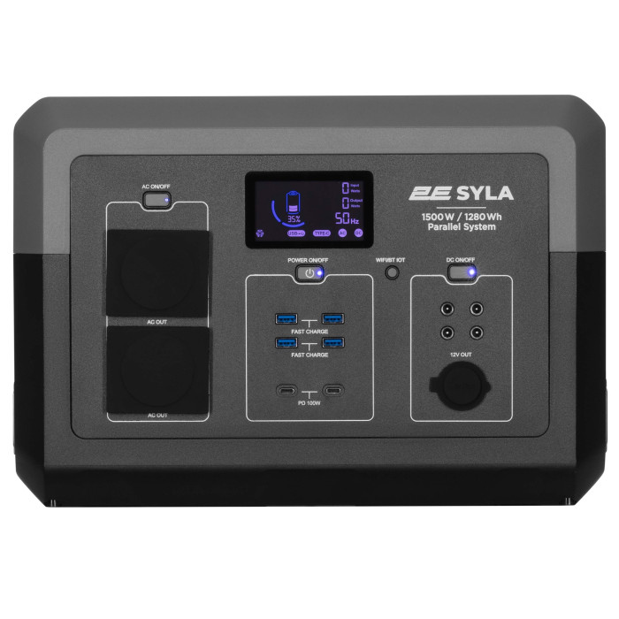 2E Портативна електростанція Syla, 1500 Вт, 1280 Вт/год, WiFi/BT, паралельне підключення, швидка зарядка (2E-PPS1512)