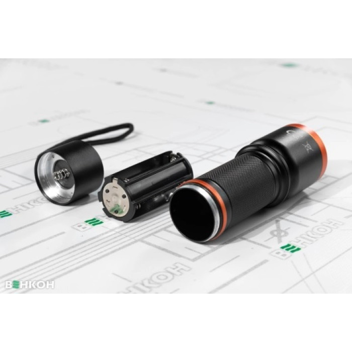 Neo Tools Ліхтар ручний, 200 люмен, 3 Вт, LED COB, алюмінієвий, 3xAA, IP20 (99-032)