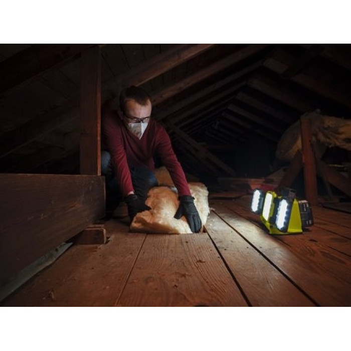 Ryobi Прожектор гібридний панельний ONE+ RLPH18-0 18В/220В Hybrid 3 LED панелі 3000лм 3 режими яскравості (без АКБ та ЗП) (5133005397)