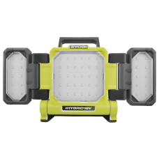 Ryobi Прожектор гібридний панельний ONE+ RLPH18-0 18В/220В Hybrid 3 LED панелі 3000лм 3 режими яскравості (без АКБ та ЗП) (5133005397)