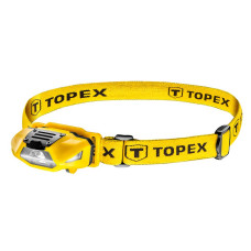 Topex Ліхтар налобний на батарейках, AAx1, 70лм, 4 функції освітлення, 1 білий та 2 червоних світлодіода, 46г (94W390)
