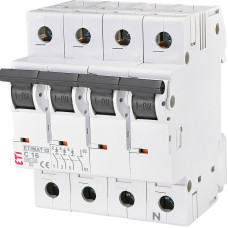 ETI Автоматичний вимикач, ETIMAT 10 3p+N C 16А (10 kA) (2136716)