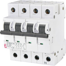 ETI Авт. выключатель, ETIMAT 10 3p+N D 20А (10 kA) (2156717)