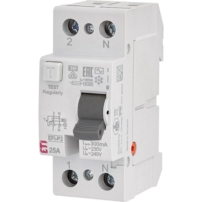 ETI Реле диференційне (ПЗВ) 4р EFI-P4 25/0,3 тип AC (10kA) (2061231)
