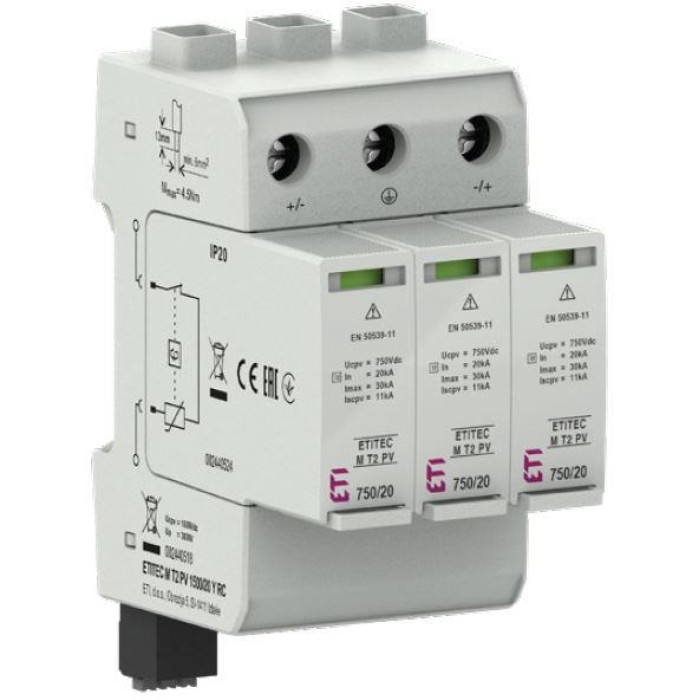 ETI ETITEC M T2 PV 1100/20 Y (для PV систем) (2440515)