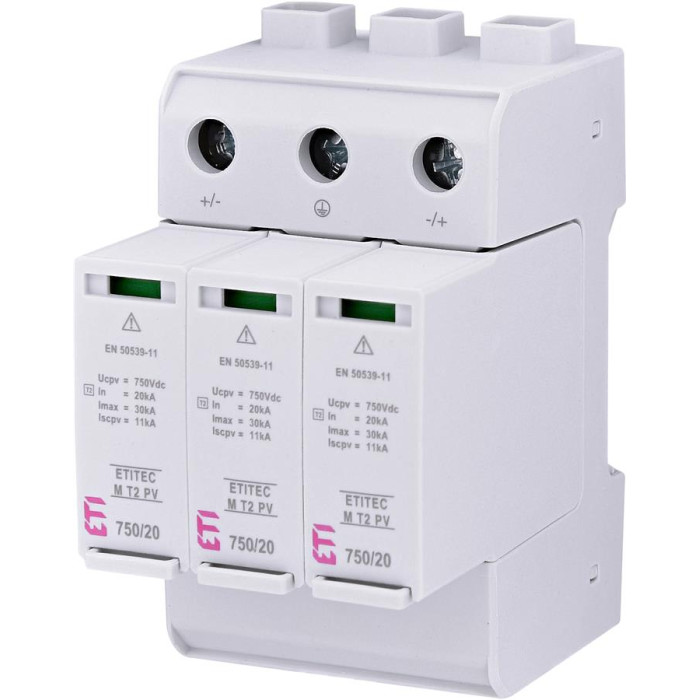ETI Обмежувач перенапруги ETITEC M T2 PV 1500/20 Y (2440517)