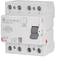 ETI Реле диференціальне(УЗО) 4р EFI-P4 40/0.3 тип AC (10kA) (2061632)