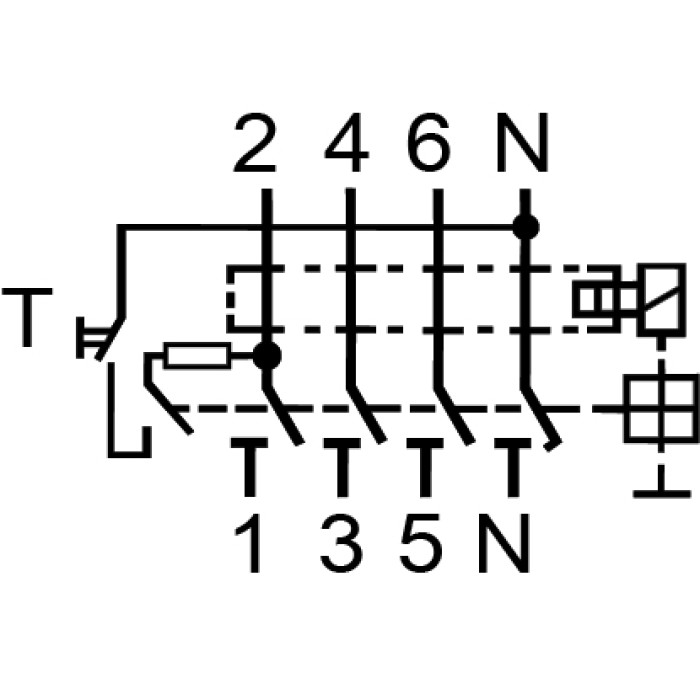 ETI Реле диференціальне(УЗО) 4р EFI-P4 40/0.3 тип AC (10kA) (2061632)