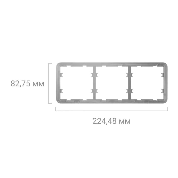 Ajax Рамка для вимикача на 3 секції Frame 3 seats for LightSwitch (000029757)