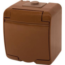 ETI 2-я (Schuko) (коричневая крышка) (IP44) RHE-2s-KR (4668052)