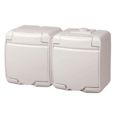 ETI 2-я (Schuko) (белая крышка) (IP44) RHE-2s (4668019)