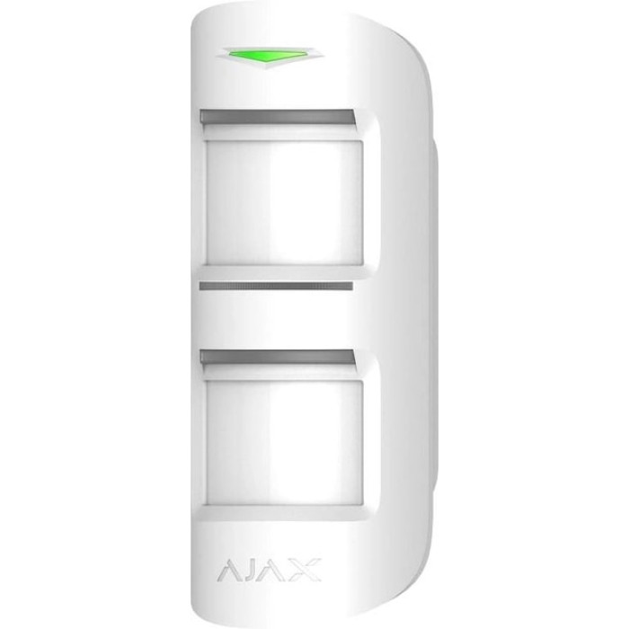 Ajax Бездротовий вуличний датчик руху MotionProtect Outdoor, Jeweller, CR123A x 2 шт, білий (000010641)
