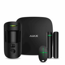 Ajax Комплект охоронної сигналізації StarterKit Cam, hub 2, motioncam, doorprotect, spacecontrol, jeweller, бездротовий, чорний (000016586)