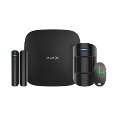 Ajax Комплект охоронної сигналізації StarterKit 2, hub2, motionprotect, doorprotect, spacecontrol, jeweller, бездротовий, чорний (000023479)