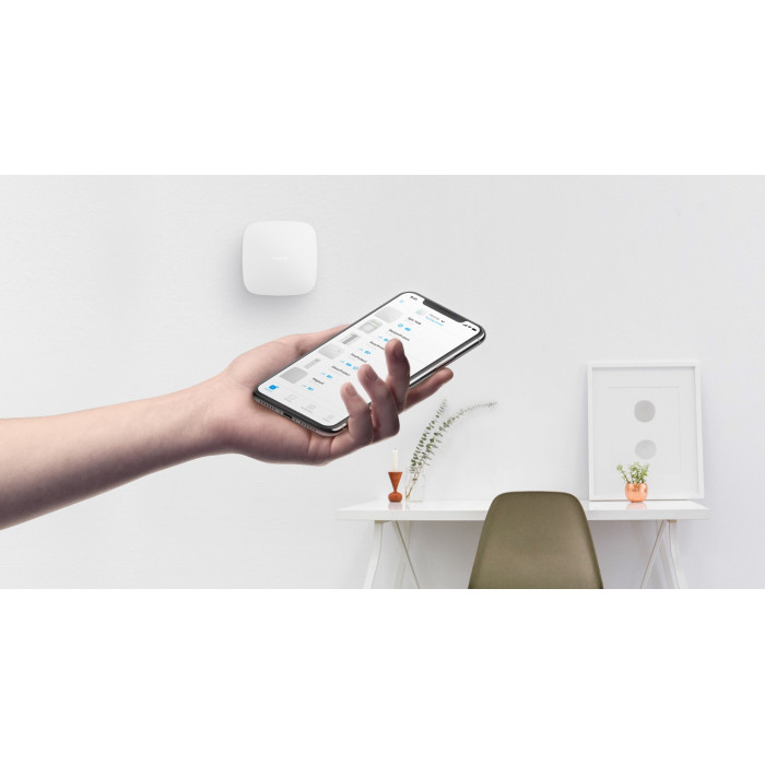 Ajax Комплект охоронної сигналізації StarterKit 2, hub2, motionprotect, doorprotect, spacecontrol, jeweller, бездротовий, білий (000023480)