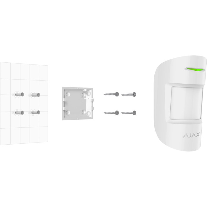 Ajax Комплект охоронної сигналізації StarterKit 2, hub2, motionprotect, doorprotect, spacecontrol, jeweller, бездротовий, білий (000023480)