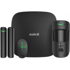 Ajax Комплект охоронної сигналізації StarterKit Cam Plus, hub 2 plus, motioncam, doorprotect, spacecontrol, jeweller, бездротовий, чорний (000019876)