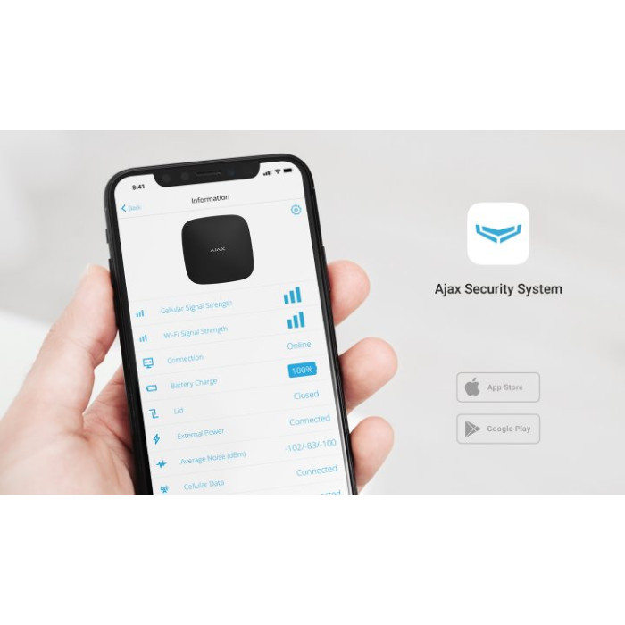 Ajax Комплект охоронної сигналізації StarterKit Cam Plus, hub 2 plus, motioncam, doorprotect, spacecontrol, jeweller, бездротовий, чорний (000019876)