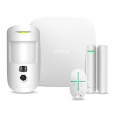 Комплект охоронної сигналізації Ajax HDR StarterKit Cam Plus, hub 2 plus, motioncam HDR, doorprotect, spacecontrol, jeweller, бездротовий, білий (000052843)