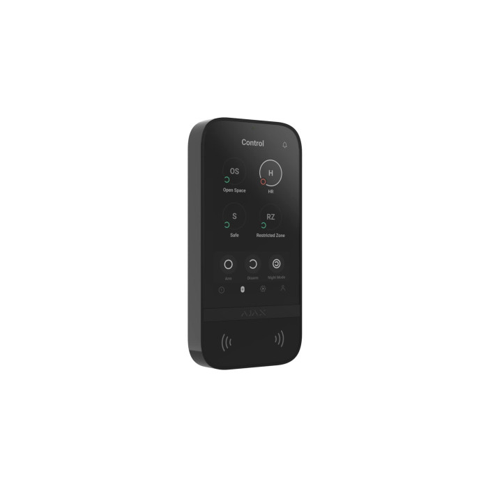 Ajax Клавіатура з сенсорним дисплеєм KeyPad TouchScreen, jeweller, бездротовий, чорний (000034513)