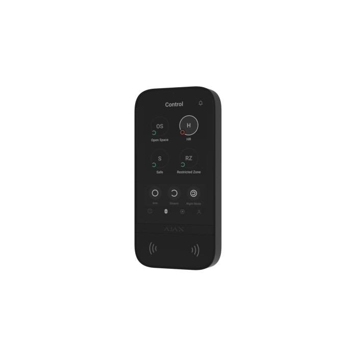 Ajax Клавіатура з сенсорним дисплеєм KeyPad TouchScreen, jeweller, бездротовий, чорний (000034513)