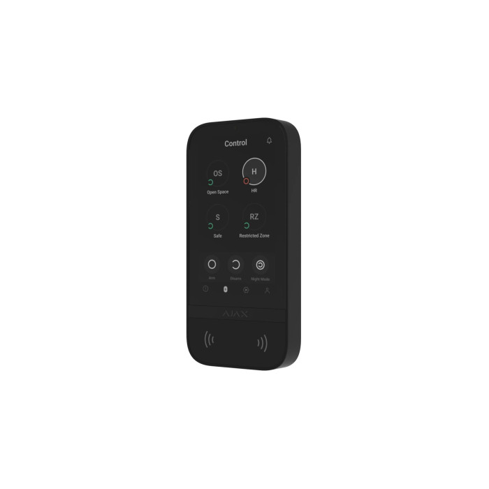 Ajax Клавіатура з сенсорним дисплеєм KeyPad TouchScreen, jeweller, бездротовий, чорний (000034513)