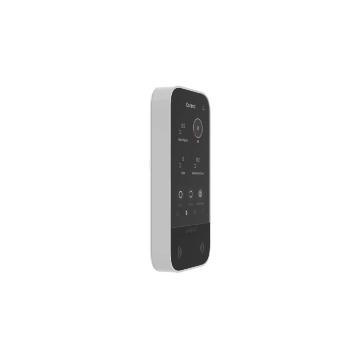 Ajax Клавіатура з сенсорним дисплеєм KeyPad TouchScreen, jeweller, бездротовий, білий (000034514)